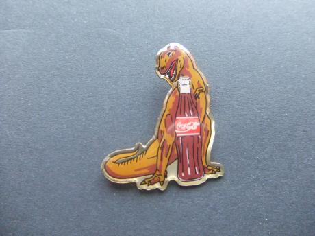 Coca Cola Dinosaurus achter colaflesje